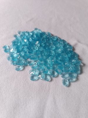 Pingente Lentilha Azul Transparente 11x8mm 200 pçs 60g Oval Bijuterias Artesanato, cobre jarra, customizações