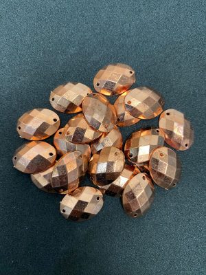 Chaton para costura Oval 12x17mm Pacote com 100 Unidades