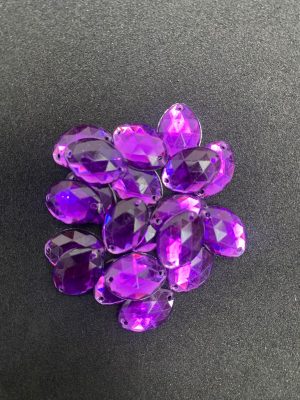 Chaton para costura Oval 09x11mm Pacote com 100 Unidades