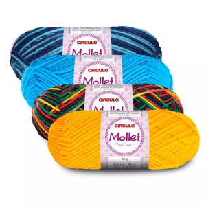 KIT 5 UNIDADES LÃ MOLLET 40g - CIRCULO